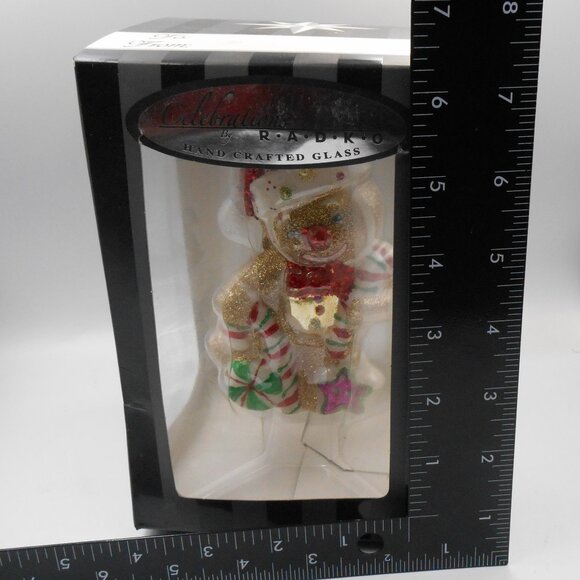 RADKO CELBRATIONS HAND CRAFTED CLASS GINGERBREAD MAN & CANDY CANE 2014 ORNAMENT - Picture 9 of 10